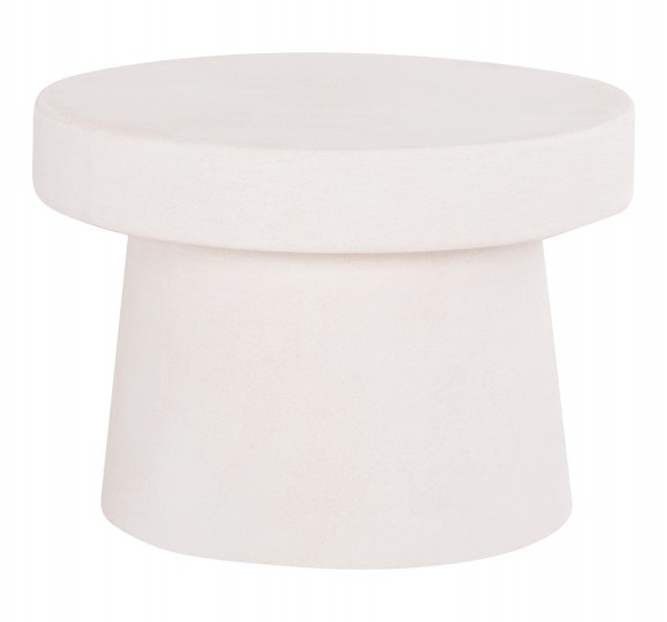 ΤΡΑΠΕΖΙ ΣΑΛΟΝΙΟΥ ΣΤΡΟΓΓΥΛΟ ΣΕΙΡΑ SANTORINI HM18051 MDF ΣΕ ΥΠΟΛΕΥΚΟ ΧΡΩΜΑ Φ60x42,5Υεκ.