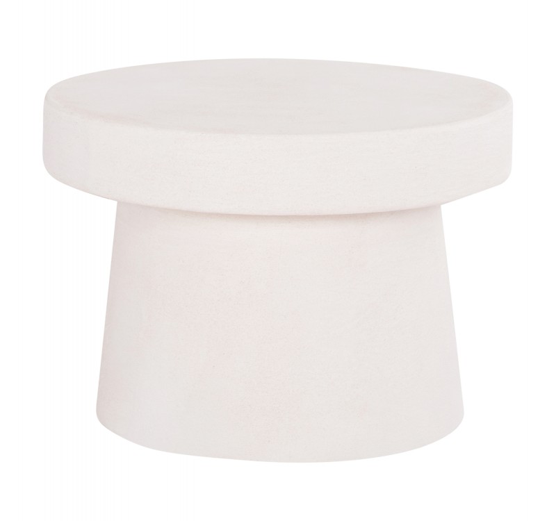 ΤΡΑΠΕΖΙ ΣΑΛΟΝΙΟΥ ΣΤΡΟΓΓΥΛΟ ΣΕΙΡΑ SANTORINI HM18051 MDF ΣΕ ΥΠΟΛΕΥΚΟ ΧΡΩΜΑ Φ60x42,5Υεκ.