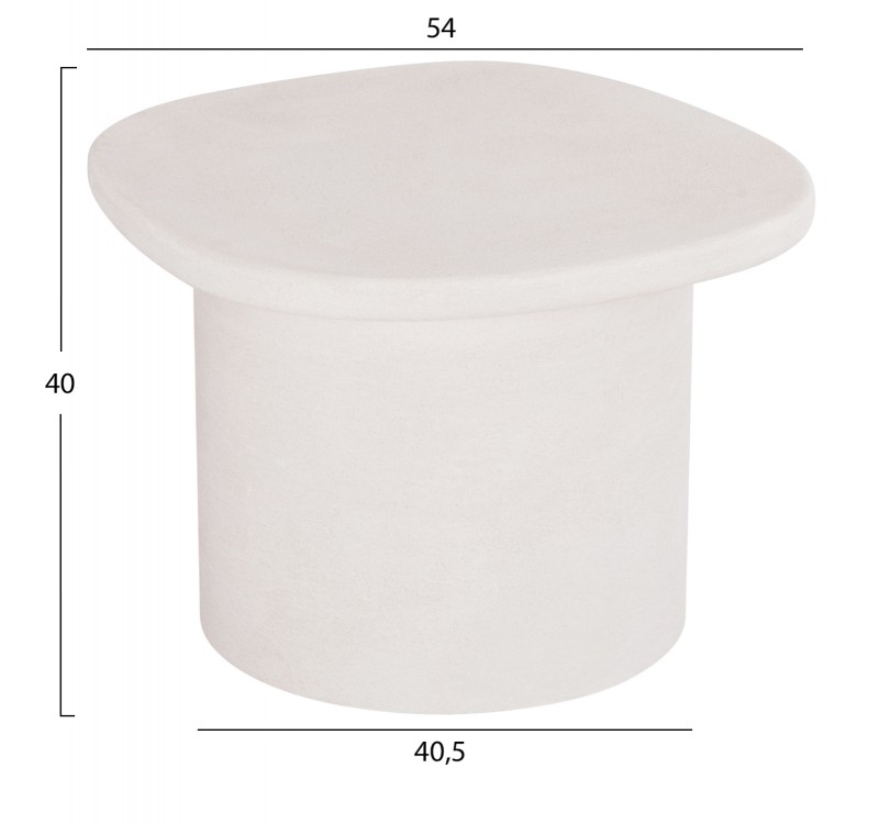 ΤΡΑΠΕΖΙ ΣΑΛΟΝΙΟΥ ΟΒΑΛ ΣΕΙΡΑ SANTORINI HM18054 MDF ΣΕ ΥΠΟΛΕΥΚΟ ΧΡΩΜΑ 54x54,5x40Υεκ