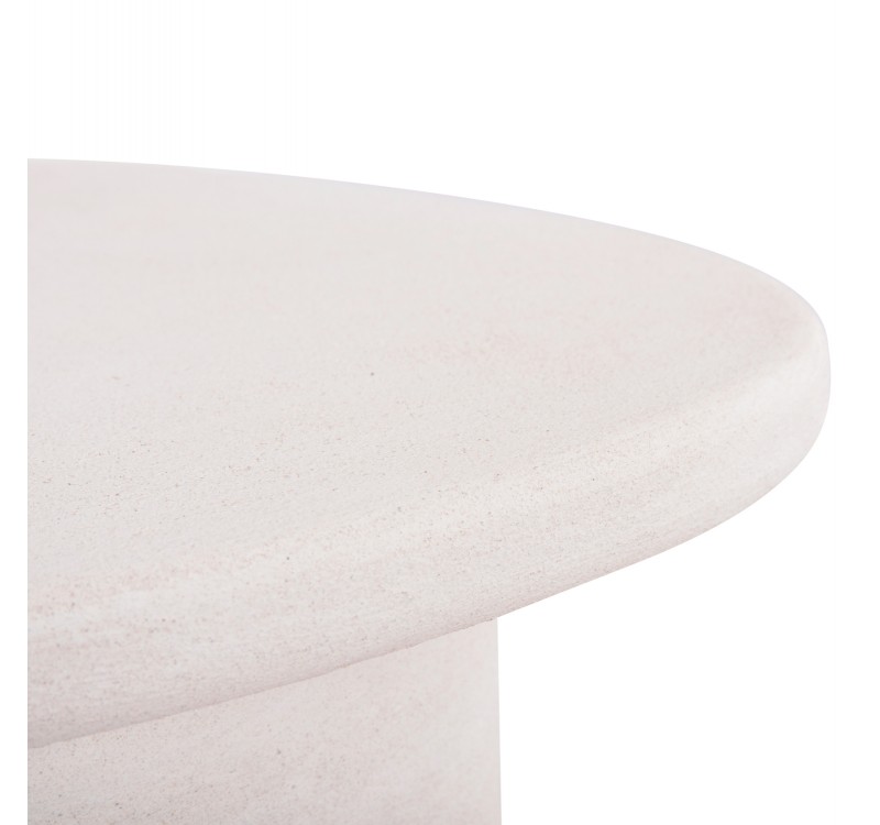 ΤΡΑΠΕΖΙ ΣΑΛΟΝΙΟΥ ΟΒΑΛ ΣΕΙΡΑ SANTORINI HM18054 MDF ΣΕ ΥΠΟΛΕΥΚΟ ΧΡΩΜΑ 54x54,5x40Υεκ