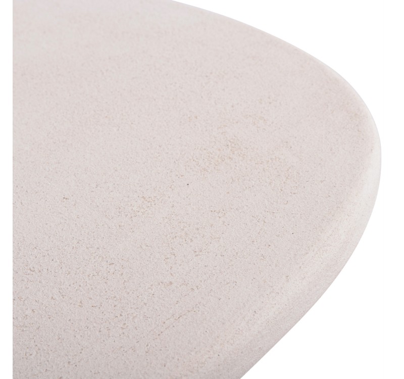 ΤΡΑΠΕΖΙ ΣΑΛΟΝΙΟΥ ΟΒΑΛ ΣΕΙΡΑ SANTORINI HM18054 MDF ΣΕ ΥΠΟΛΕΥΚΟ ΧΡΩΜΑ 54x54,5x40Υεκ