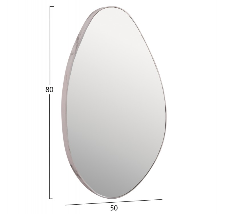 ΚΑΘΡΕΠΤΗΣ ΤΟΙΧΟΥ DROP HM4488.05 ΜΕ ΠΛΑΙΣΙΟ MDF ΣΕ ΧΡΩΜΑΤΙΣΜΟ WHITE MARBLE 50x80Υεκ.