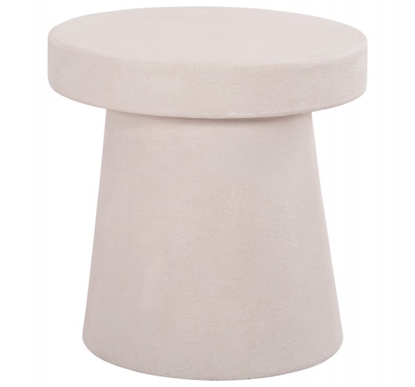 ΤΡΑΠΕΖΙ ΣΑΛΟΝΙΟΥ ΣΤΡΟΓΓΥΛΟ ΣΕΙΡΑ SANTORINI HM18052 MDF ΣΕ ΥΠΟΛΕΥΚΟ ΧΡΩΜΑ Φ48x49Υεκ.