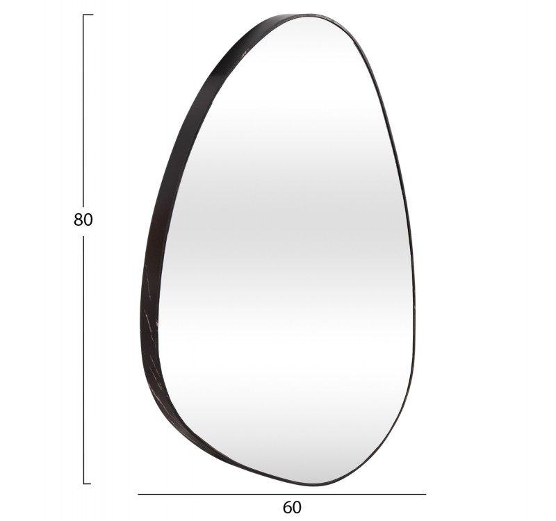 ΚΑΘΡΕΠΤΗΣ ΤΟΙΧΟΥ IRREGU HM4487.01 ΜΕ ΠΛΑΙΣΙΟ MDF ΣΕ BLACK MARBLE ΧΡΩΜΑ 60x80Υεκ.