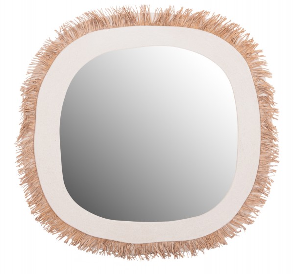 ΚΑΘΡΕΠΤΗΣ ΤΟΙΧΟΥ ΣΕΙΡΑ SANTORINI HM4527 MDF ΥΠΟΛΕΥΚΟ-ΔΙΑΚΟΣΜΗΣΗ ΣΕ ΜΠΕΖ 78x1,8x78Υεκ.