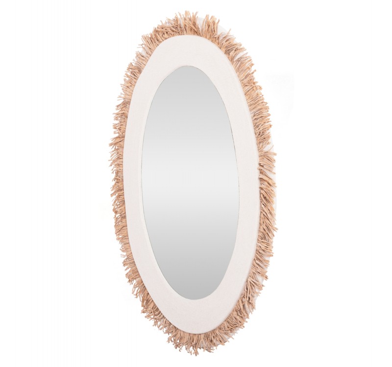 ΚΑΘΡΕΠΤΗΣ ΤΟΙΧΟΥ ΣΕΙΡΑ SANTORINI HM4528 MDF ΥΠΟΛΕΥΚΟ-ΔΙΑΚΟΣΜΗΣΗ ΣΕ ΜΠΕΖ 60x2x80Υεκ.