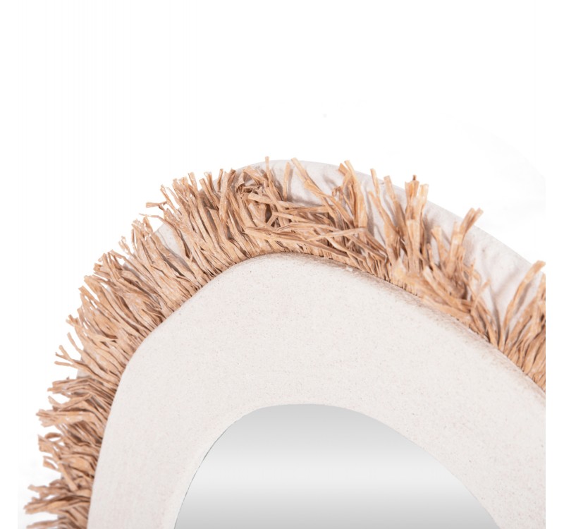 ΚΑΘΡΕΠΤΗΣ ΤΟΙΧΟΥ ΣΕΙΡΑ SANTORINI HM4528 MDF ΥΠΟΛΕΥΚΟ-ΔΙΑΚΟΣΜΗΣΗ ΣΕ ΜΠΕΖ 60x2x80Υεκ.