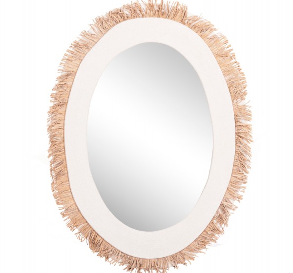 ΚΑΘΡΕΠΤΗΣ ΤΟΙΧΟΥ ΣΕΙΡΑ SANTORINI HM4528 MDF ΥΠΟΛΕΥΚΟ-ΔΙΑΚΟΣΜΗΣΗ ΣΕ ΜΠΕΖ 60x2x80Υεκ.