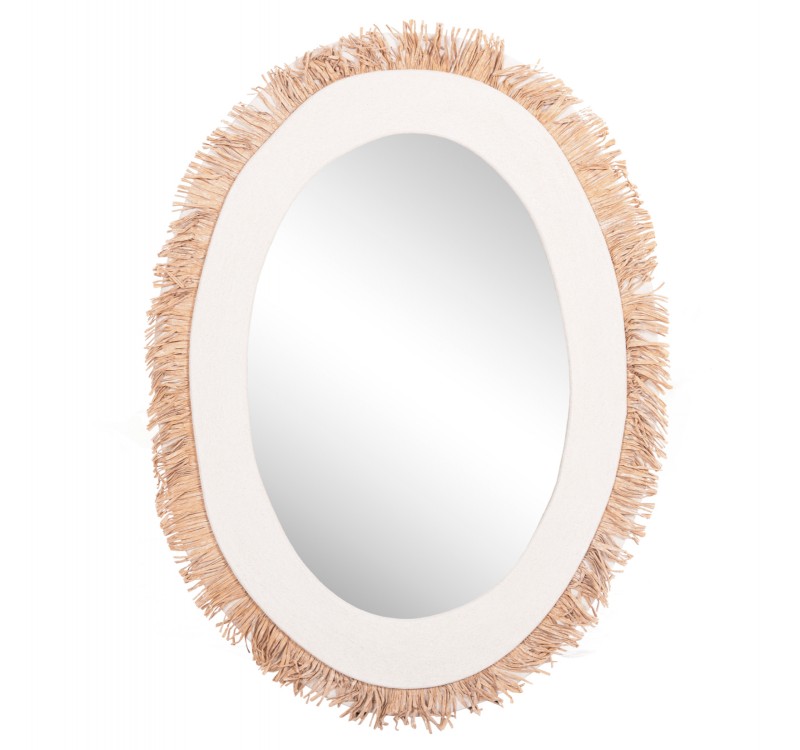 ΚΑΘΡΕΠΤΗΣ ΤΟΙΧΟΥ ΣΕΙΡΑ SANTORINI HM4528 MDF ΥΠΟΛΕΥΚΟ-ΔΙΑΚΟΣΜΗΣΗ ΣΕ ΜΠΕΖ 60x2x80Υεκ.