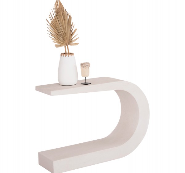 ΚΟΝΣΟΛΑ ΣΕΙΡΑ SANTORINI HM18049 MDF ΣΕ ΥΠΟΛΕΥΚΟ ΧΡΩΜΑ 110x30x70Υεκ.