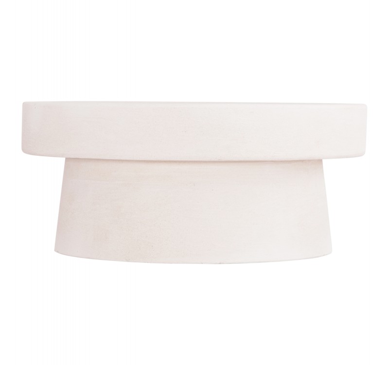ΤΡΑΠΕΖΙ ΣΑΛΟΝΙΟΥ ΣΤΡΟΓΓΥΛΟ ΣΕΙΡΑ SANTORINI HM18050 MDF ΣΕ ΥΠΟΛΕΥΚΟ ΧΡΩΜΑ Φ80x35Υεκ.