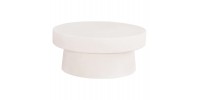 ΤΡΑΠΕΖΙ ΣΑΛΟΝΙΟΥ ΣΤΡΟΓΓΥΛΟ ΣΕΙΡΑ SANTORINI HM18050 MDF ΣΕ ΥΠΟΛΕΥΚΟ ΧΡΩΜΑ Φ80x35Υεκ.