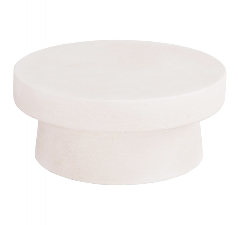 ΤΡΑΠΕΖΙ ΣΑΛΟΝΙΟΥ ΣΤΡΟΓΓΥΛΟ ΣΕΙΡΑ SANTORINI HM18050 MDF ΣΕ ΥΠΟΛΕΥΚΟ ΧΡΩΜΑ Φ80x35Υεκ.