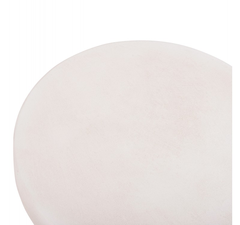 ΤΡΑΠΕΖΙ ΣΑΛΟΝΙΟΥ ΣΤΡΟΓΓΥΛΟ ΣΕΙΡΑ SANTORINI HM18050 MDF ΣΕ ΥΠΟΛΕΥΚΟ ΧΡΩΜΑ Φ80x35Υεκ.
