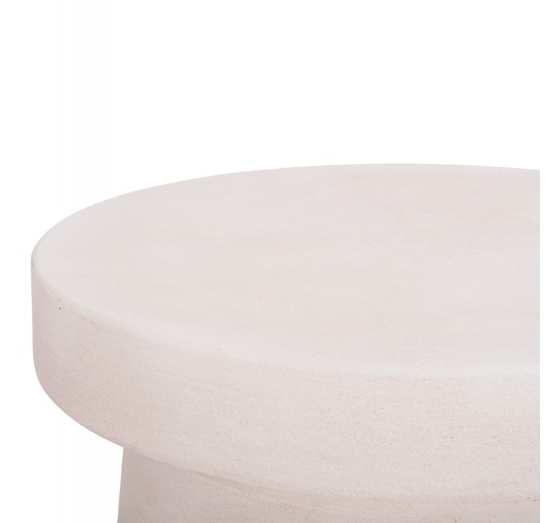 ΤΡΑΠΕΖΙ ΣΑΛΟΝΙΟΥ ΣΤΡΟΓΓΥΛΟ ΣΕΙΡΑ SANTORINI HM18050 MDF ΣΕ ΥΠΟΛΕΥΚΟ ΧΡΩΜΑ Φ80x35Υεκ.