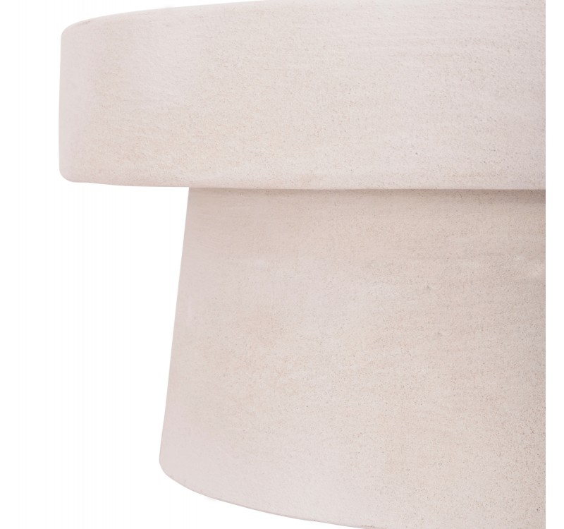 ΤΡΑΠΕΖΙ ΣΑΛΟΝΙΟΥ ΣΤΡΟΓΓΥΛΟ ΣΕΙΡΑ SANTORINI HM18050 MDF ΣΕ ΥΠΟΛΕΥΚΟ ΧΡΩΜΑ Φ80x35Υεκ.