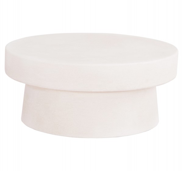 ΤΡΑΠΕΖΙ ΣΑΛΟΝΙΟΥ ΣΤΡΟΓΓΥΛΟ ΣΕΙΡΑ SANTORINI HM18050 MDF ΣΕ ΥΠΟΛΕΥΚΟ ΧΡΩΜΑ Φ80x35Υεκ.