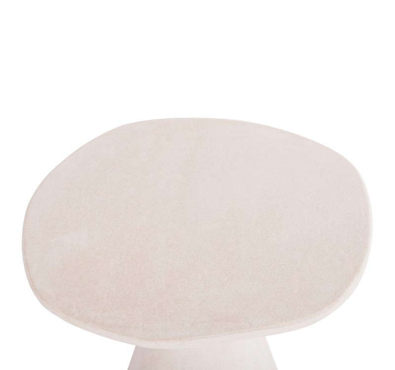 ΤΡΑΠΕΖΙ ΤΡΑΠΕΖΑΡΙΑΣ ΣΤΡΟΓΓΥΛΟ ΣΕΙΡΑ SANTORINI HM18055 MDF ΥΠΟΛΕΥΚΟ ΧΡΩΜΑ Φ77x76Υεκ.