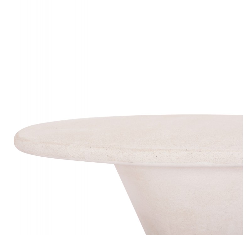 ΤΡΑΠΕΖΙ ΤΡΑΠΕΖΑΡΙΑΣ ΣΤΡΟΓΓΥΛΟ ΣΕΙΡΑ SANTORINI HM18055 MDF ΥΠΟΛΕΥΚΟ ΧΡΩΜΑ Φ77x76Υεκ.