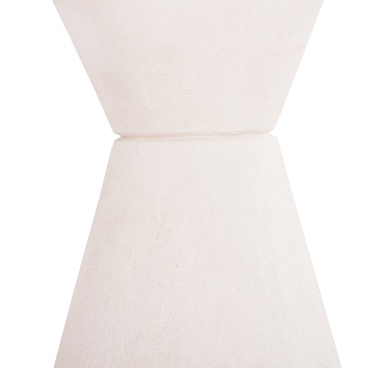 ΤΡΑΠΕΖΙ ΤΡΑΠΕΖΑΡΙΑΣ ΣΤΡΟΓΓΥΛΟ ΣΕΙΡΑ SANTORINI HM18055 MDF ΥΠΟΛΕΥΚΟ ΧΡΩΜΑ Φ77x76Υεκ.