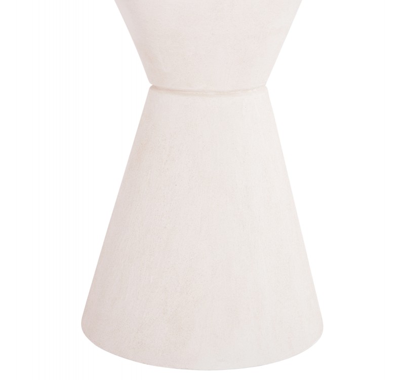 ΤΡΑΠΕΖΙ ΤΡΑΠΕΖΑΡΙΑΣ ΣΤΡΟΓΓΥΛΟ ΣΕΙΡΑ SANTORINI HM18055 MDF ΥΠΟΛΕΥΚΟ ΧΡΩΜΑ Φ77x76Υεκ.