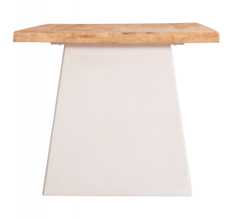 ΤΡΑΠΕΖΙ ΣΕΙΡΑ SANTORINI HM18042 ΤΟΠ ΞΥΛΟ ΕΛΑΤΟΥ-ΠΟΔΙΑ MDF ΥΠΟΛΕΥΚΑ 179x90x75Υεκ.