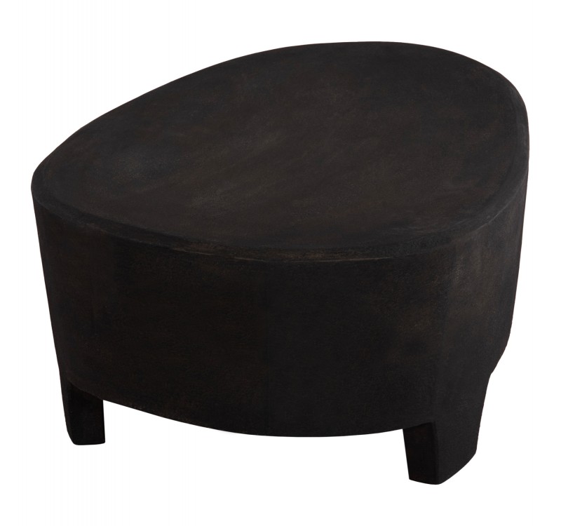 ΤΡΑΠΕΖΙ ΣΑΛΟΝΙΟΥ ΟΒΑΛ ΣΕΙΡΑ SANTORINI HM18066 MDF ΣΕ ΜΑΥΡΟ ΧΡΩΜΑ 100x60x33Υεκ.