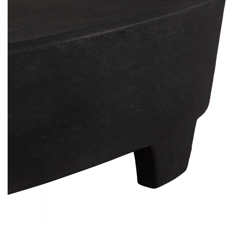 ΤΡΑΠΕΖΙ ΣΑΛΟΝΙΟΥ ΟΒΑΛ ΣΕΙΡΑ SANTORINI HM18066 MDF ΣΕ ΜΑΥΡΟ ΧΡΩΜΑ 100x60x33Υεκ.