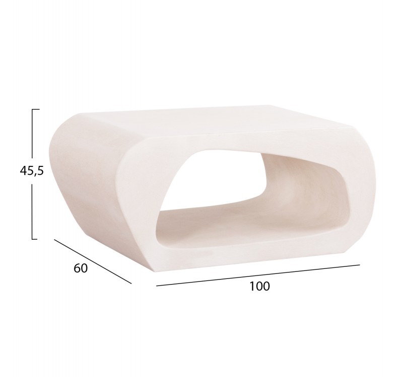 ΤΡΑΠΕΖΙ ΣΑΛΟΝΙΟΥ ΣΕΙΡΑ SANTORINI HM18071 MDF ΣΕ ΥΠΟΛΕΥΚΟ ΧΡΩΜΑ 100x60x45Υεκ.