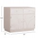 ΜΠΟΥΦΕΣ ΣΕΙΡΑ SANTORINI HM18046 MDF ΣΕ ΥΠΟΛΕΥΚΟ ΧΡΩΜΑ-2 ΣΥΡΤΑΡΙΑ & 2 ΠΟΡΤΕΣ 107x38x82,5Υεκ.