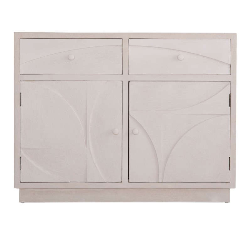 ΜΠΟΥΦΕΣ ΣΕΙΡΑ SANTORINI HM18046 MDF ΣΕ ΥΠΟΛΕΥΚΟ ΧΡΩΜΑ-2 ΣΥΡΤΑΡΙΑ & 2 ΠΟΡΤΕΣ 107x38x82,5Υεκ.