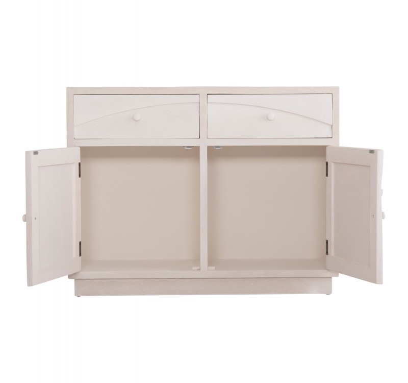 ΜΠΟΥΦΕΣ ΣΕΙΡΑ SANTORINI HM18046 MDF ΣΕ ΥΠΟΛΕΥΚΟ ΧΡΩΜΑ-2 ΣΥΡΤΑΡΙΑ & 2 ΠΟΡΤΕΣ 107x38x82,5Υεκ.