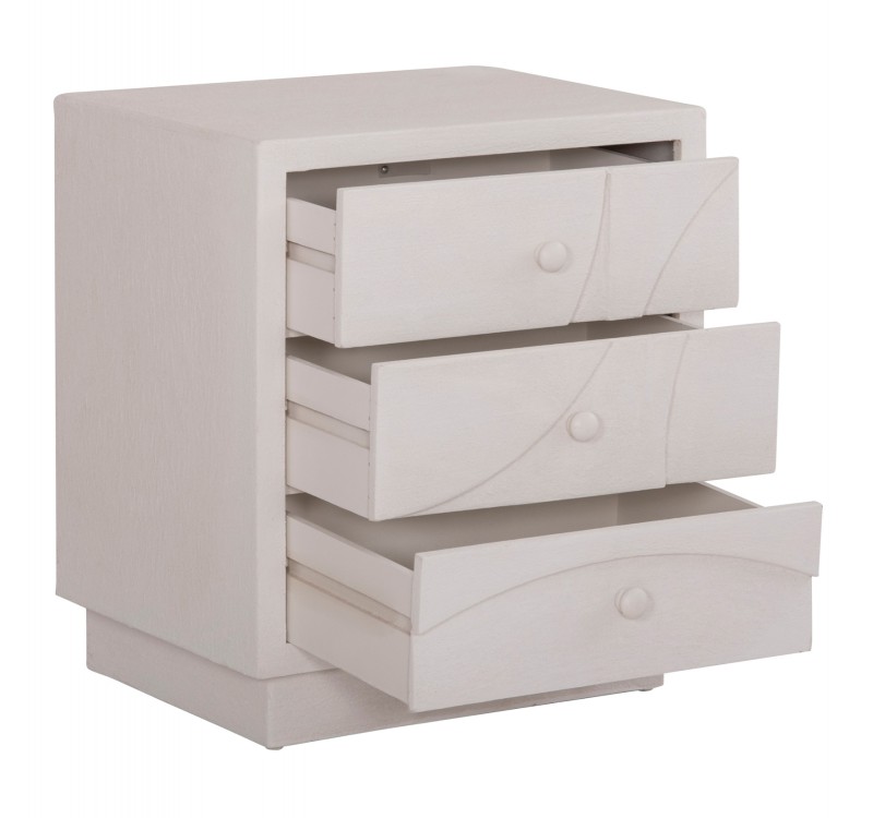 ΚΟΜΟΔΙΝΟ ΣΕΙΡΑ SANTORINI HM18047 MDF ΣΕ ΥΠΟΛΕΥΚΟ ΧΡΩΜΑ-3 ΣΥΡΤΑΡIA 48x38x55,5Υεκ.