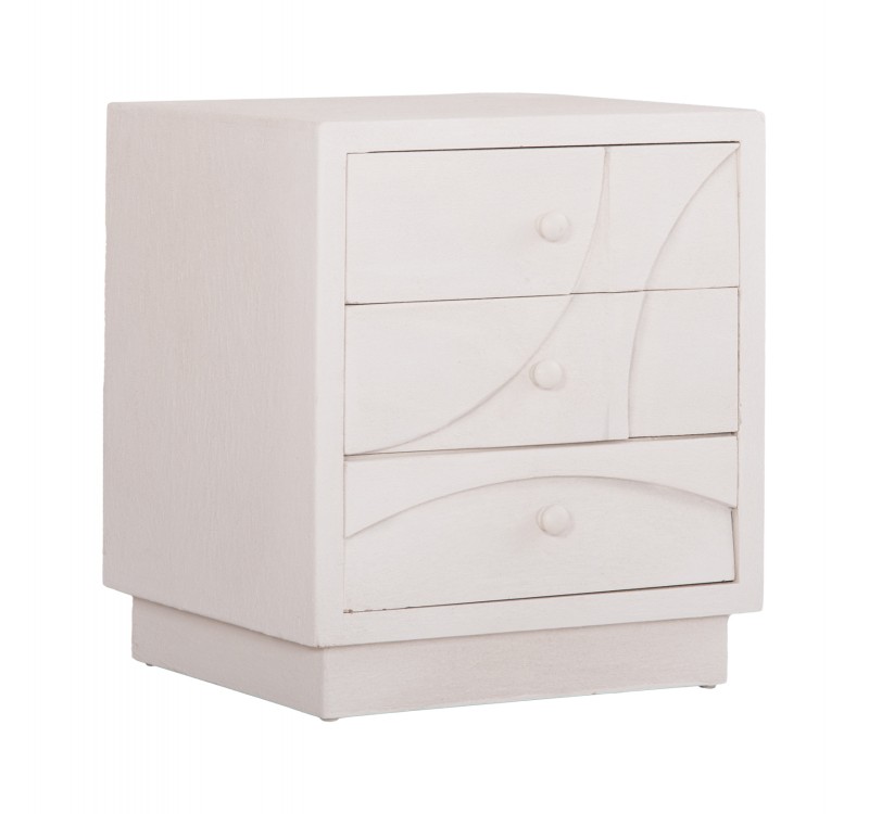 ΚΟΜΟΔΙΝΟ ΣΕΙΡΑ SANTORINI HM18047 MDF ΣΕ ΥΠΟΛΕΥΚΟ ΧΡΩΜΑ-3 ΣΥΡΤΑΡIA 48x38x55,5Υεκ.