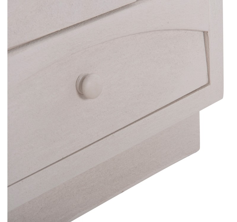 ΚΟΜΟΔΙΝΟ ΣΕΙΡΑ SANTORINI HM18047 MDF ΣΕ ΥΠΟΛΕΥΚΟ ΧΡΩΜΑ-3 ΣΥΡΤΑΡIA 48x38x55,5Υεκ.