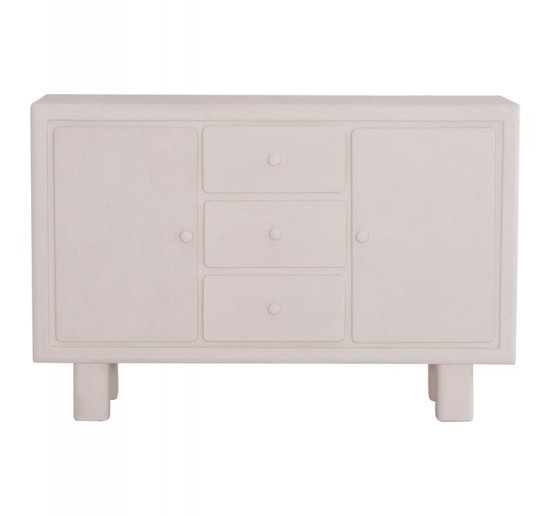 ΜΠΟΥΦΕΣ ΣΕΙΡΑ SANTORINI HM18048 MDF ΣΕ ΥΠΟΛΕΥΚΟ ΧΡΩΜΑ-3 ΣΥΡΤΑΡΙΑ & 2 ΠΟΡΤΕΣ 120x38x80Υεκ.