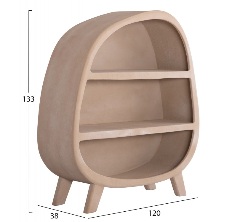 ΡΑΦΙΕΡΑ ΣΕΙΡΑ SANTORINI HM18060.02 MDF ΣΕ ΚΑΦΕ ΧΡΩΜΑ 120x38x133Υεκ.