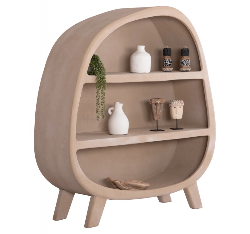 ΡΑΦΙΕΡΑ ΣΕΙΡΑ SANTORINI HM18060.02 MDF ΣΕ ΚΑΦΕ ΧΡΩΜΑ 120x38x133Υεκ.