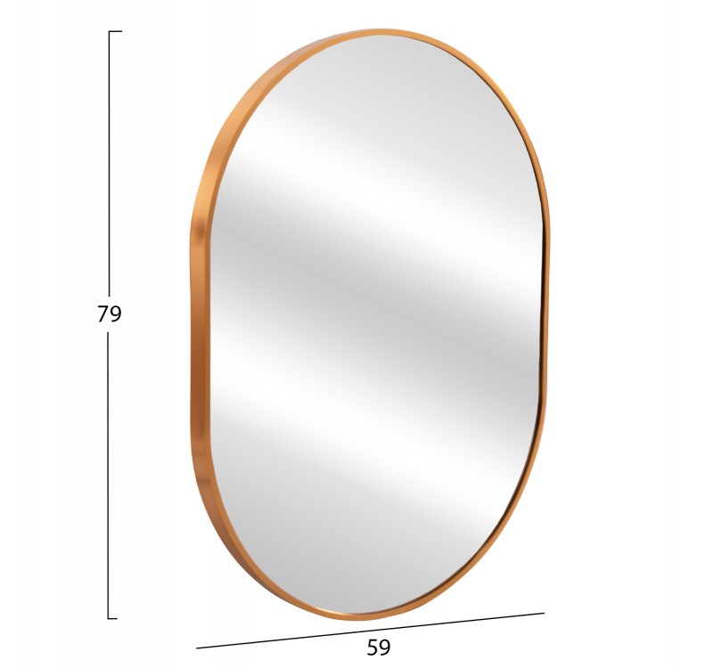 ΚΑΘΡΕΠΤΗΣ ΤΟΙΧΟΥ ΣΕΙΡΑ ARCHER HM4500.30 ΠΛΑΙΣΙΟ ΟΒΑΛ ΑΛΟΥΜΙΝΙΟΥ ΧΡΥΣΟ 59x79Υεκ