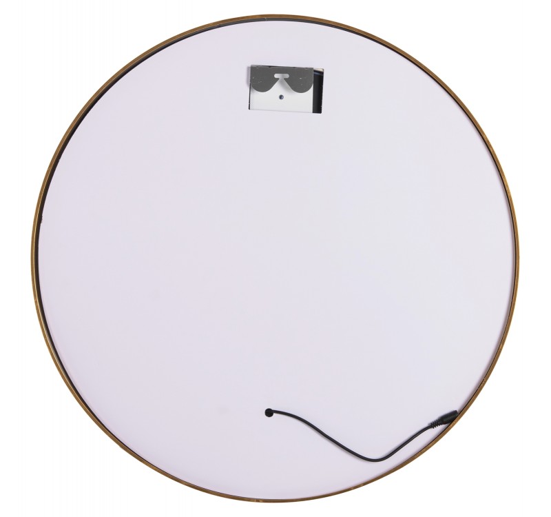 ΚΑΘΡΕΠΤΗΣ ΤΟΙΧΟΥ ΣΤΡΟΓΓΥΛΟΣ ROUNDER HM4503.30 ΑΛΟΥΜΙΝΙΟ ΣΕ ΧΡΥΣΟ-ΦΩΤΙΣΜΟΣ LED Φ80εκ.