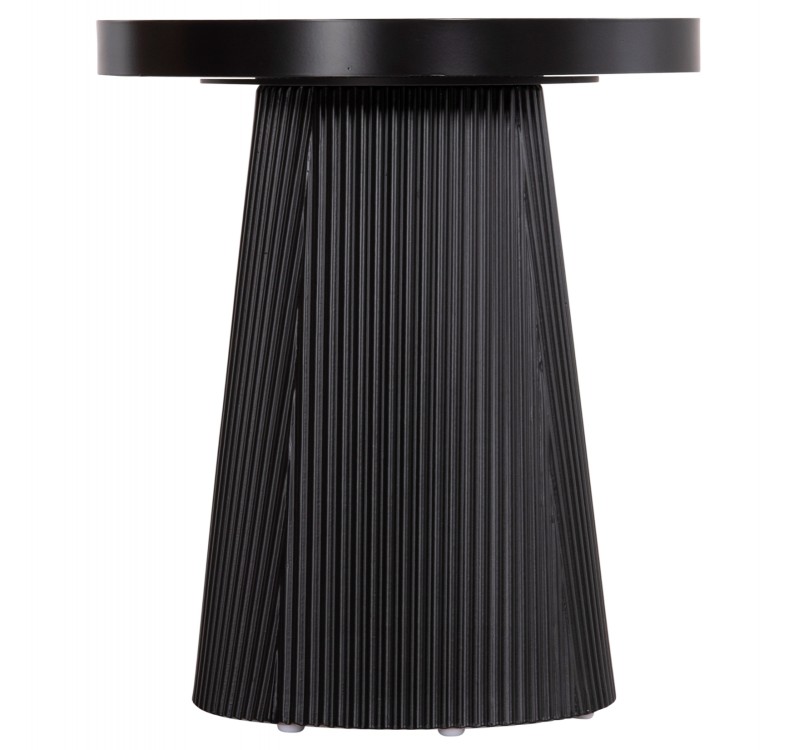 ΤΡΑΠΕΖΑΚΙ ΒΟΗΘΗΤΙΚΟ DENTON HM18023.01 MDF TOP ΦΥΣΙΚΟ ΞΥΛΟΥ-ΒΑΣΗ ΜΑΥΡΗ Φ45x51,5Υεκ.