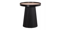 ΤΡΑΠΕΖΑΚΙ ΒΟΗΘΗΤΙΚΟ DENTON HM18023.01 MDF TOP ΦΥΣΙΚΟ ΞΥΛΟΥ-ΒΑΣΗ ΜΑΥΡΗ Φ45x51,5Υεκ.
