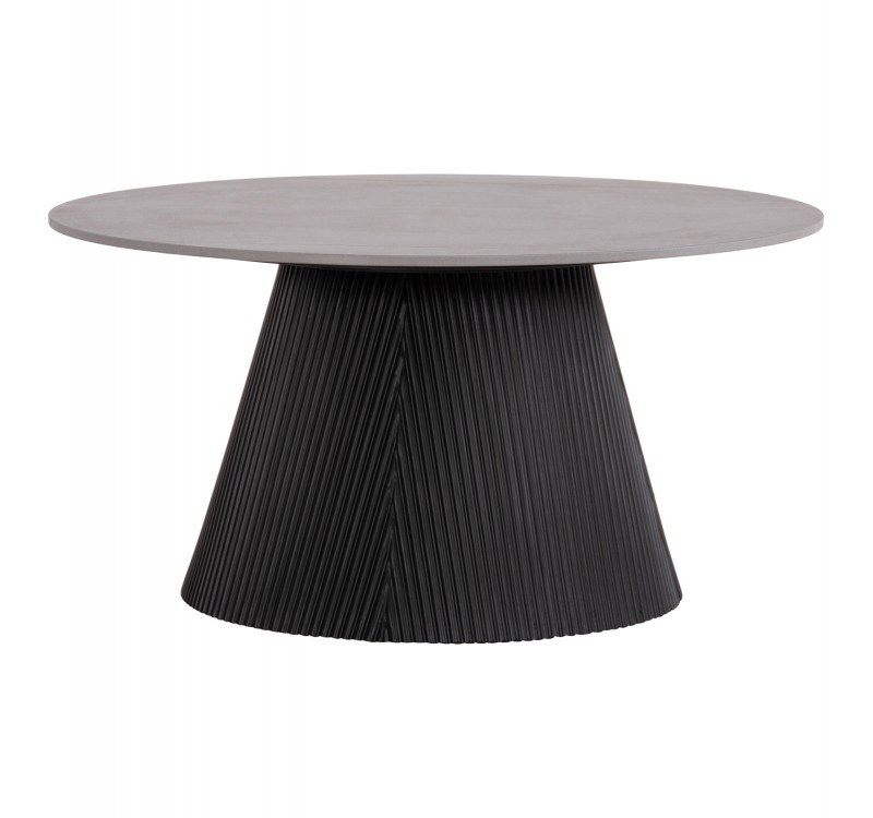 ΤΡΑΠΕΖΙ ΣΑΛΟΝΙΟΥ DUNCAN HM18022.01 ΚΕΡΑΜΙΚΟ TOP-MDF ΒΑΣΗ-ΜΑΥΡΟ Φ80x41Υεκ.