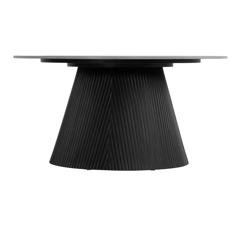 ΤΡΑΠΕΖΙ ΣΑΛΟΝΙΟΥ DUNCAN HM18022.01 ΚΕΡΑΜΙΚΟ TOP-MDF ΒΑΣΗ-ΜΑΥΡΟ Φ80x41Υεκ.