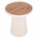 ΤΡΑΠΕΖΑΚΙ ΒΟΗΘΗΤΙΚΟ DENTON HM18023.02 MDF TOP ΦΥΣΙΚΟ ΞΥΛΟΥ-ΒΑΣΗ ΛΕΥΚΗ Φ45x51,5Υεκ.