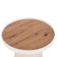 ΤΡΑΠΕΖΑΚΙ ΒΟΗΘΗΤΙΚΟ DENTON HM18023.02 MDF TOP ΦΥΣΙΚΟ ΞΥΛΟΥ-ΒΑΣΗ ΛΕΥΚΗ Φ45x51,5Υεκ.