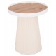 ΤΡΑΠΕΖΑΚΙ ΒΟΗΘΗΤΙΚΟ DENTON HM18023.02 MDF TOP ΦΥΣΙΚΟ ΞΥΛΟΥ-ΒΑΣΗ ΛΕΥΚΗ Φ45x51,5Υεκ.