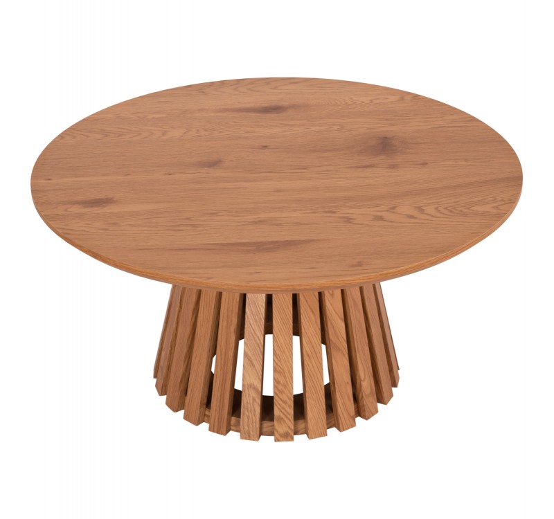 ΤΡΑΠΕΖΙ ΣΑΛΟΝΙΟΥ TALBERT HM18024 MDF ΣΕ ΑΝΟΙΧΤΟ ΦΥΣΙΚΟ ΞΥΛΟΥ Φ80x40,5Υεκ.