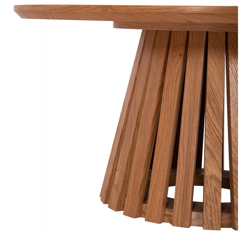 ΤΡΑΠΕΖΙ ΣΑΛΟΝΙΟΥ TALBERT HM18024 MDF ΣΕ ΑΝΟΙΧΤΟ ΦΥΣΙΚΟ ΞΥΛΟΥ Φ80x40,5Υεκ.