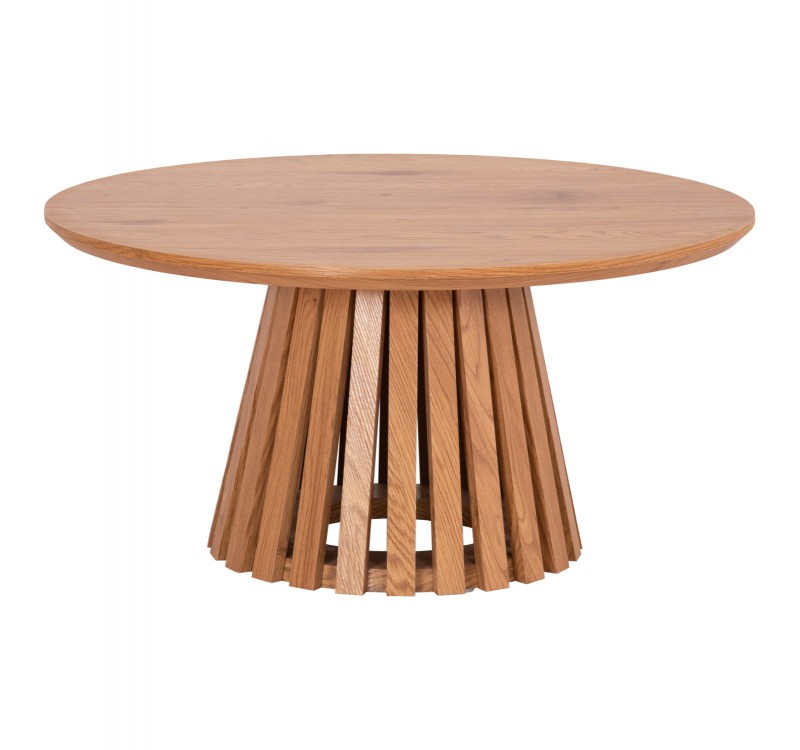 ΤΡΑΠΕΖΙ ΣΑΛΟΝΙΟΥ TALBERT HM18024 MDF ΣΕ ΑΝΟΙΧΤΟ ΦΥΣΙΚΟ ΞΥΛΟΥ Φ80x40,5Υεκ.